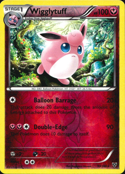 Wigglytuff 90/146 Rare XY Pokemon Reverse Holo Near Mint