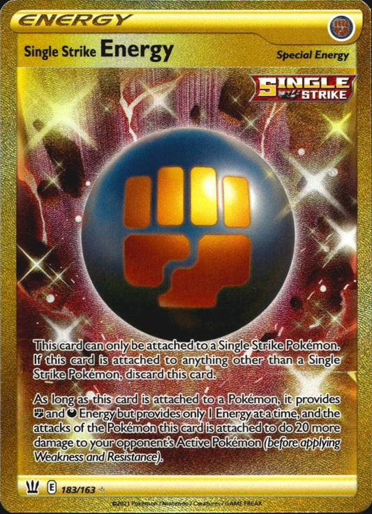Single Strike Energy 183/163 Secret Rare Battle Styles Near Mint