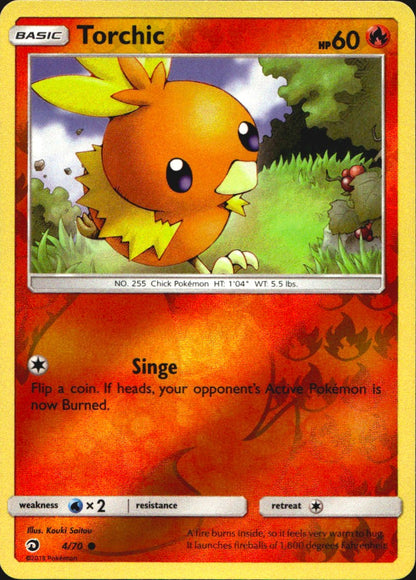 Torchic 4/70 Common Dragon Majesty Reverse Holo Near Mint