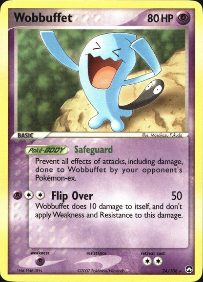 Wobbuffet 24/108 Rare Power Keepers Pokemon Near Mint