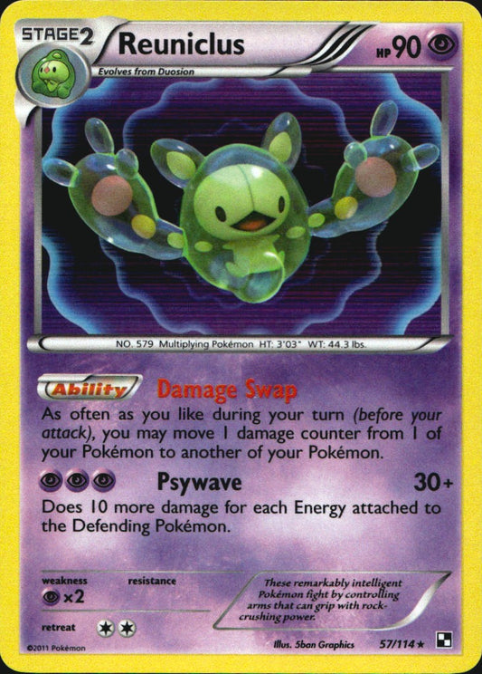 Reuniclus 57/114 Holo Rare Black & White Pokemon Near Mint