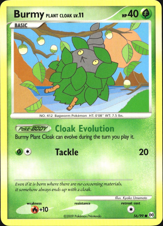 Burmy Plant Cloak 56/99 Common Arceus Pokemon Near Mint