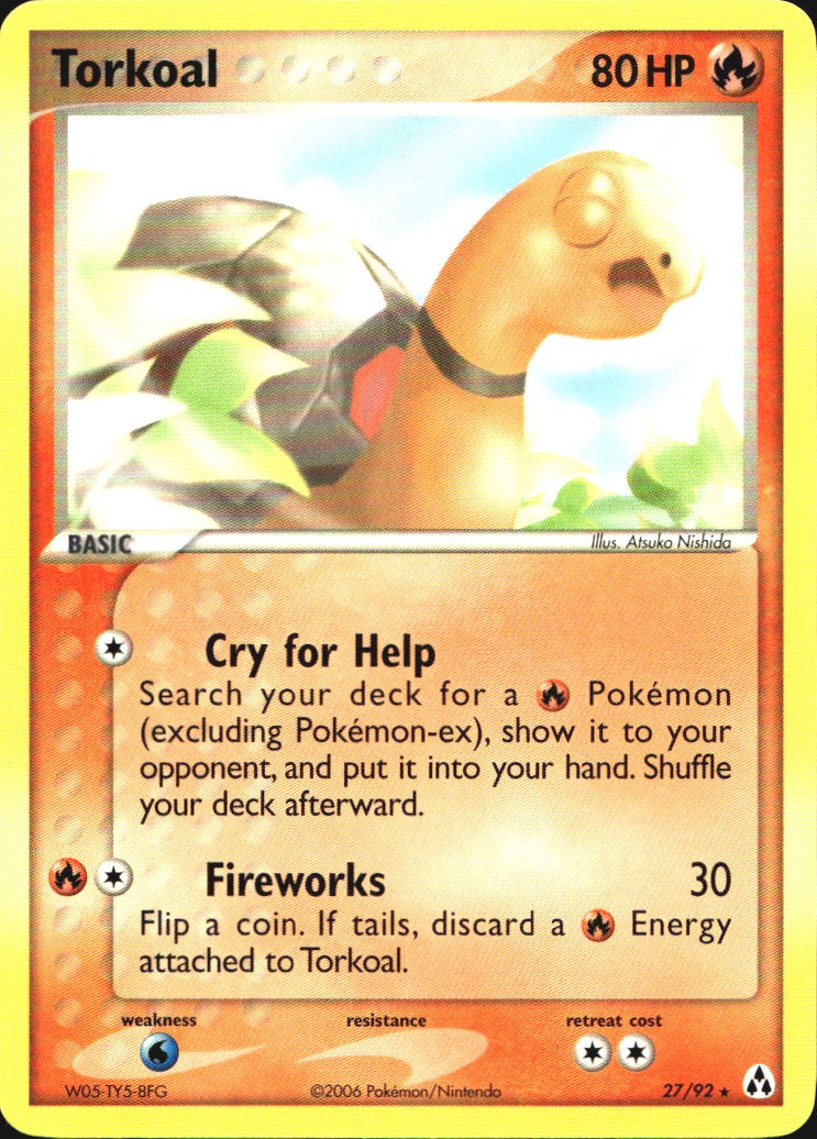 Torkoal 27/92 Rare Legend Maker Pokemon Near Mint