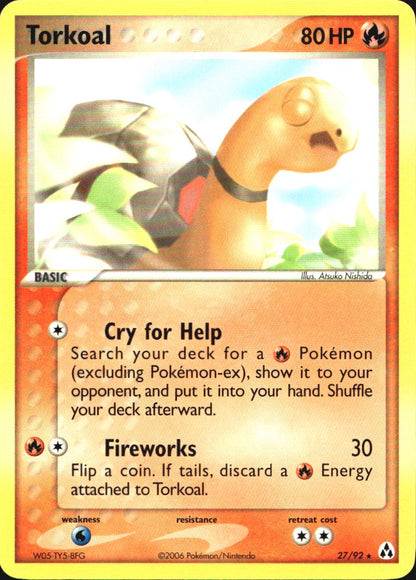 Torkoal 27/92 Rare Legend Maker Pokemon Near Mint