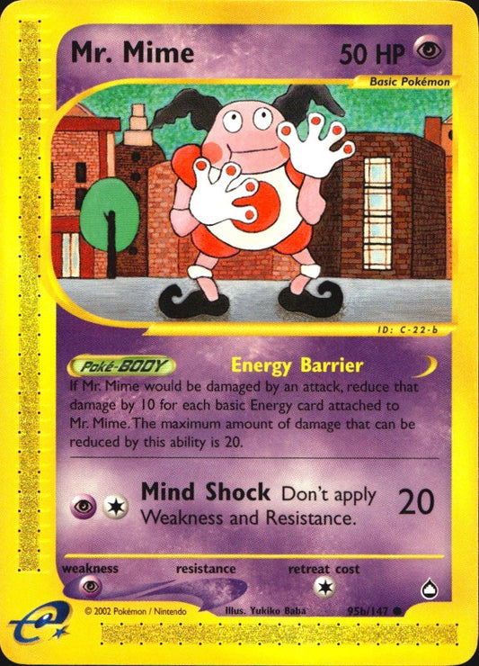 Mr. Mime (95a) 95a/147 Common Aquapolis Pokemon Near Mint