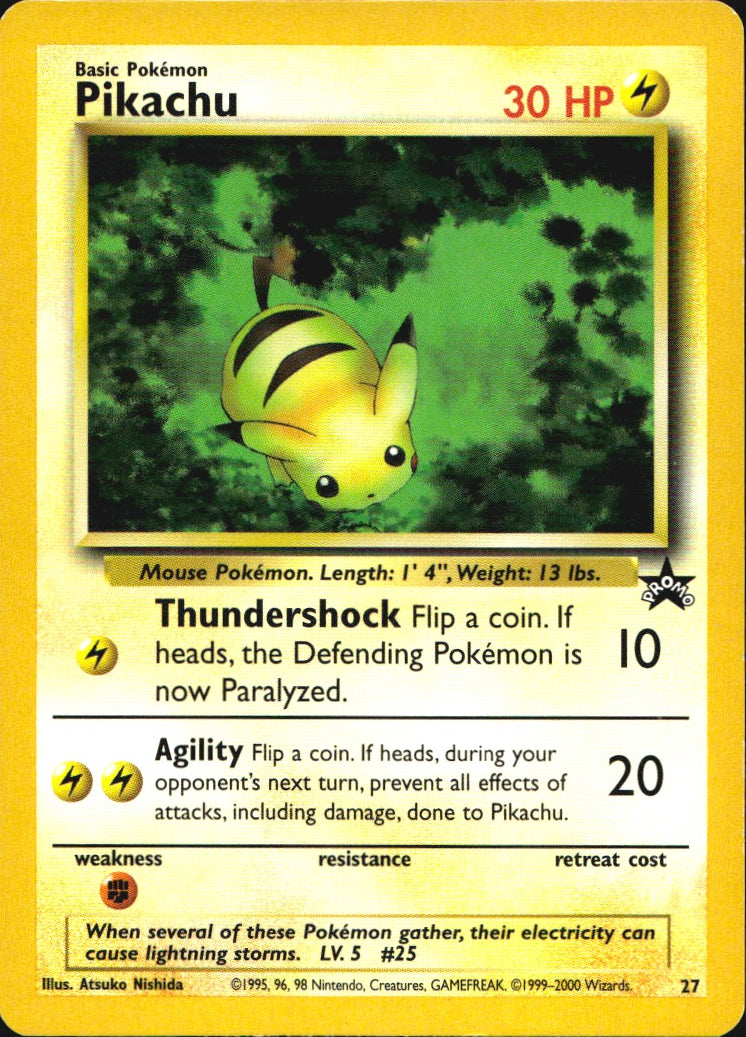 Pikachu 27 Promo Wizards Black Star Promos Pokemon Lightly Played