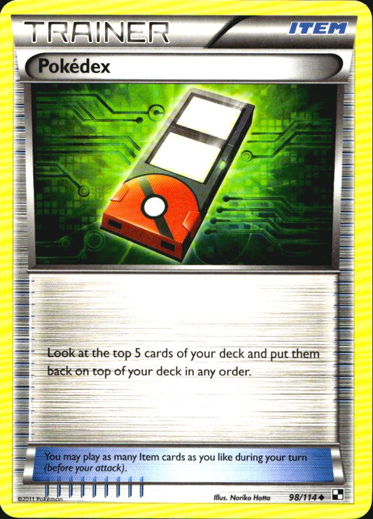 Pokedex 98/114 Uncommon Black & White Pokemon Near Mint