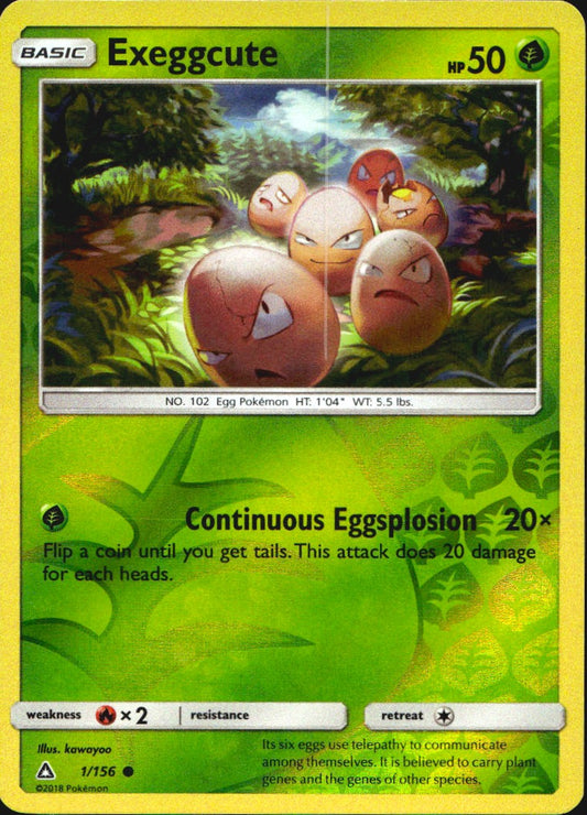 Exeggcute 1/156 Common Ultra Prism Pokemon Reverse Holo Near Mint
