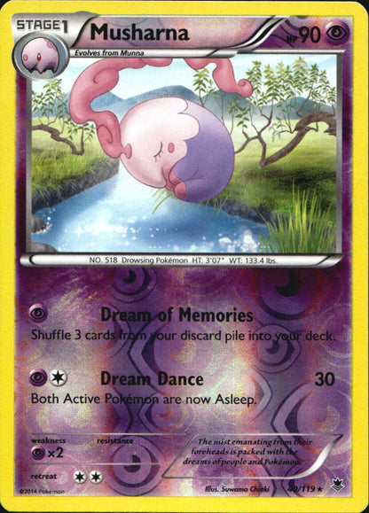 Musharna 40/119 Rare Phantom Forces Pokemon Reverse Holo Near Mint