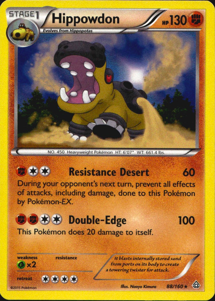 Hippowdon 88/160 Holo Rare Primal Clash Pokemon Near Mint