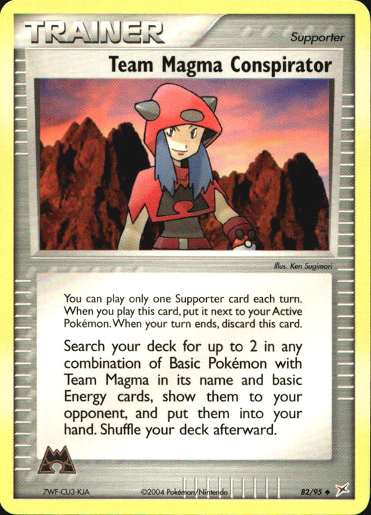 Team Magma Conspirator 82/95 Uncommon Team Magma vs Team Aqua Pokemon Near Mint