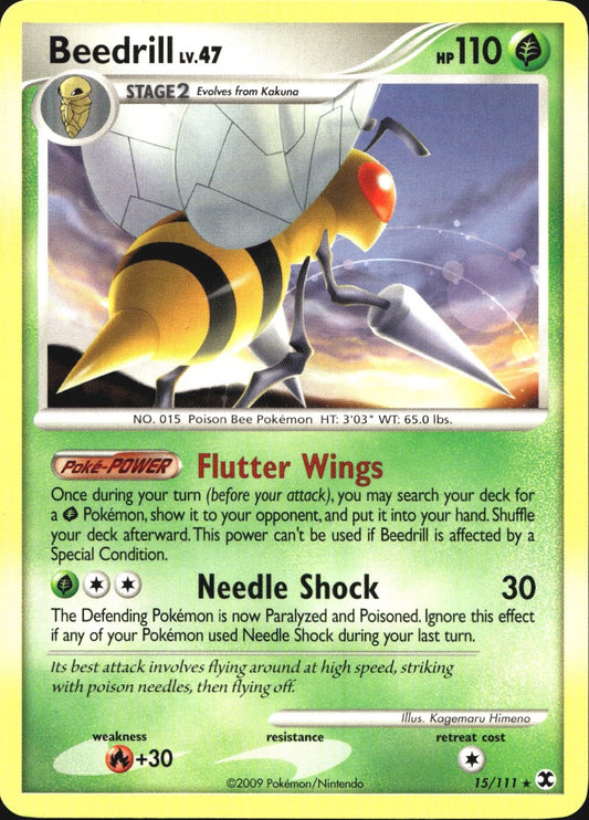 Beedrill 15/111 Rare Rising Rivals Pokemon Near Mint