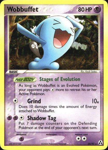Wobbuffet 28/92 Rare Legend Maker Pokemon Near Mint