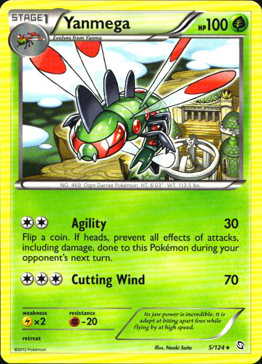 Yanmega 5/124 Rare Dragons Exalted Pokemon Near Mint