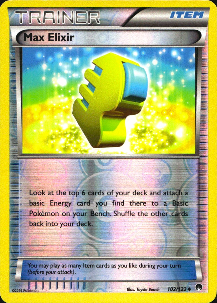 Max Elixir 102/122 Uncommon BREAKpoint Pokemon Reverse Holo Near Mint