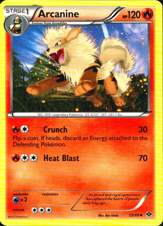 Arcanine 13/99 Uncommon Next Destinies Pokemon Near Mint