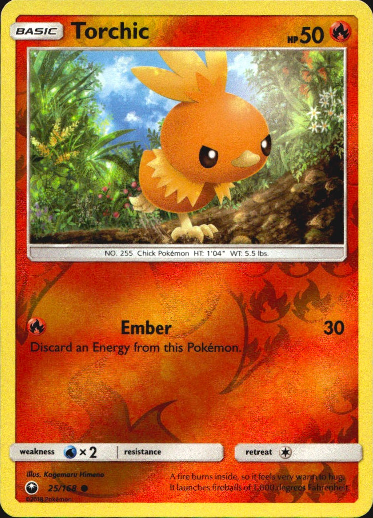 Torchic 25/168 Common Celestial Storm Reverse Holo Near Mint