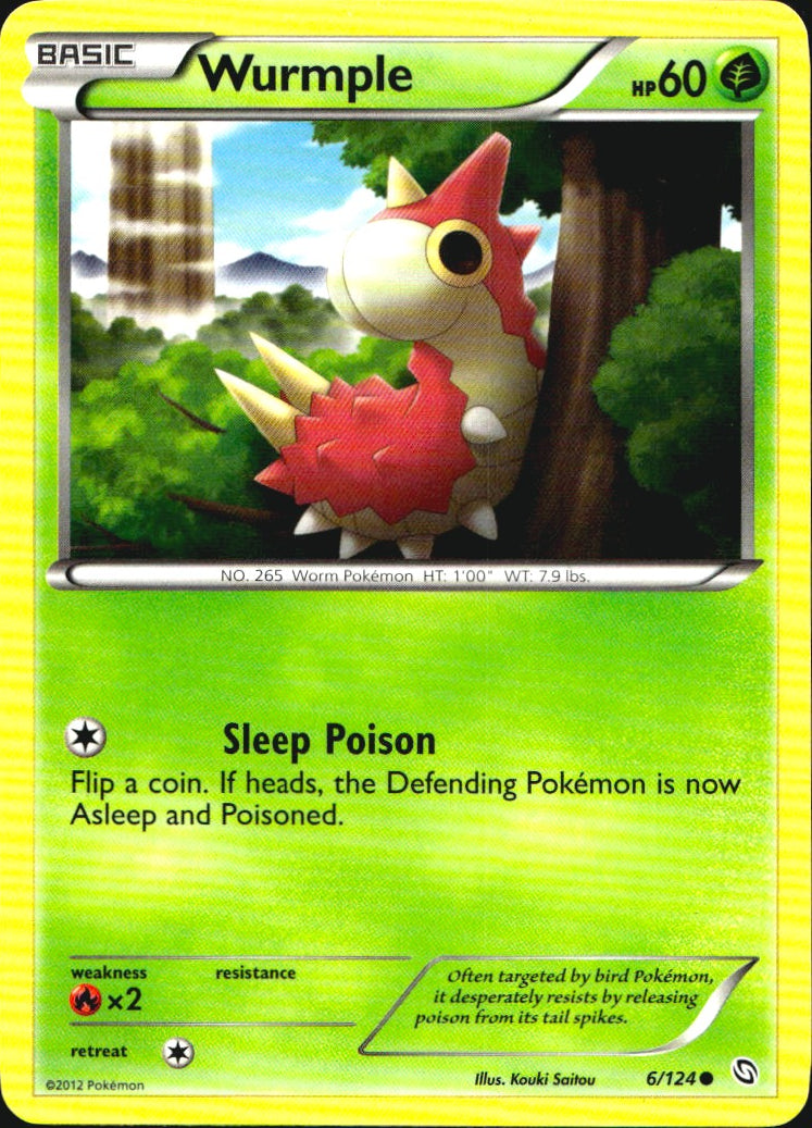 Wurmple 6/124 Common Dragons Exalted Pokemon Near Mint