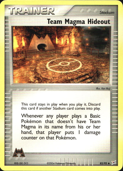 Team Magma Hideout 83/95 Uncommon Team Magma vs Team Aqua Pokemon Near Mint