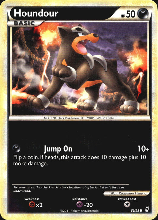 Houndour 59/95 Common Call of Legends Pokemon Near Mint