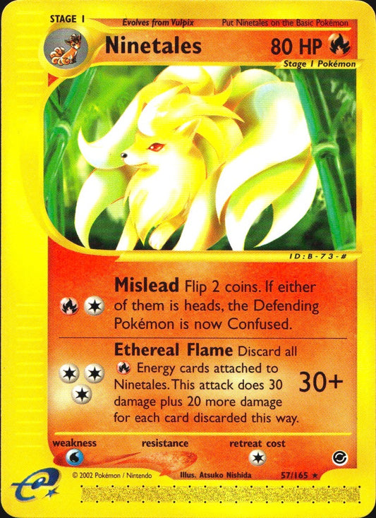 Ninetales 57/165 Rare Expedition Base Set Pokemon Near Mint