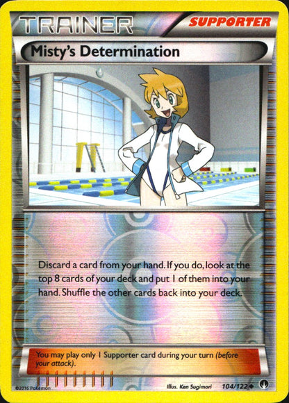 Misty's Determination 104/122 Uncommon BREAKpoint Pokemon Reverse Holo Near Mint
