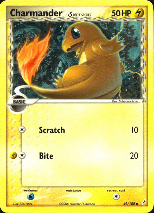 Charmander 49/100 Common Crystal Guardians Pokemon Near Mint