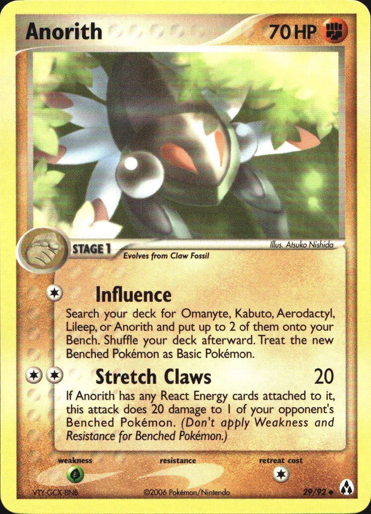 Anorith 29/92 Uncommon Legend Maker Pokemon Near Mint