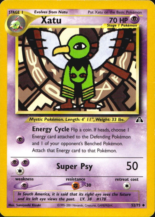 Xatu 52/75 Uncommon Neo Discovery Pokemon Near Mint