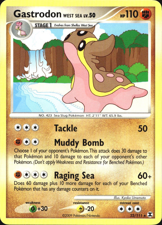 Gastrodon West Sea 22/111 Rare Rising Rivals Pokemon Near Mint