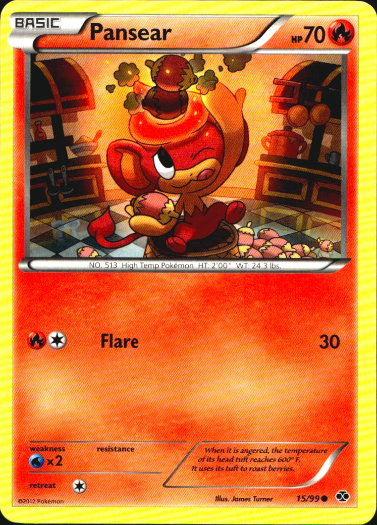 Pansear 15/99 Common Next Destinies Pokemon Near Mint