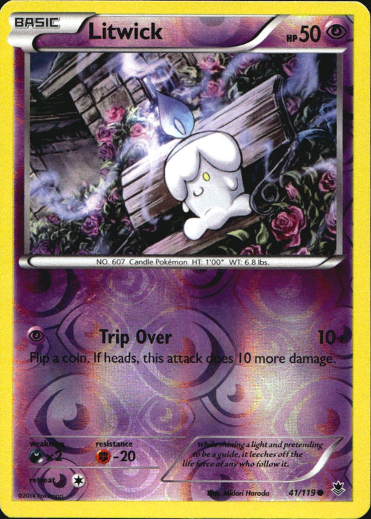 Litwick 41/119 Common Phantom Forces Pokemon Reverse Holo Near Mint