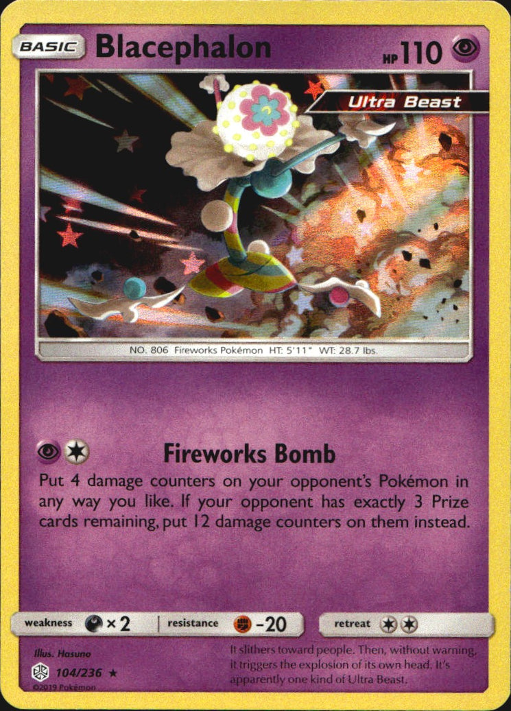 Blacephalon 104/236 Holo Rare Cosmic Eclipse Pokemon Near Mint