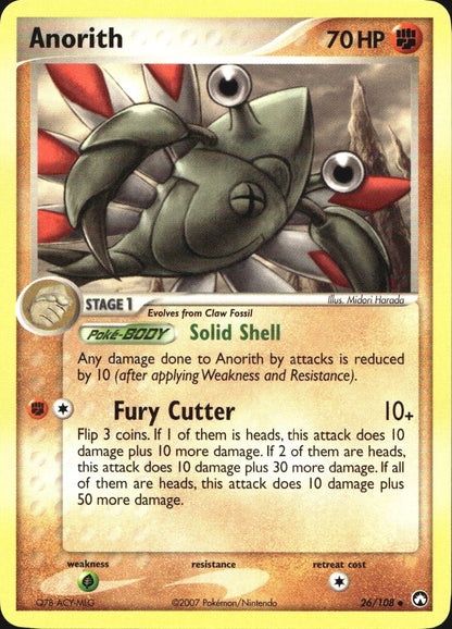 Anorith 26/108 Uncommon Power Keepers Pokemon Near Mint