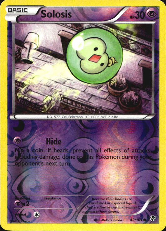 Solosis 42/101 Common Plasma Blast Pokemon Reverse Holo Near Mint