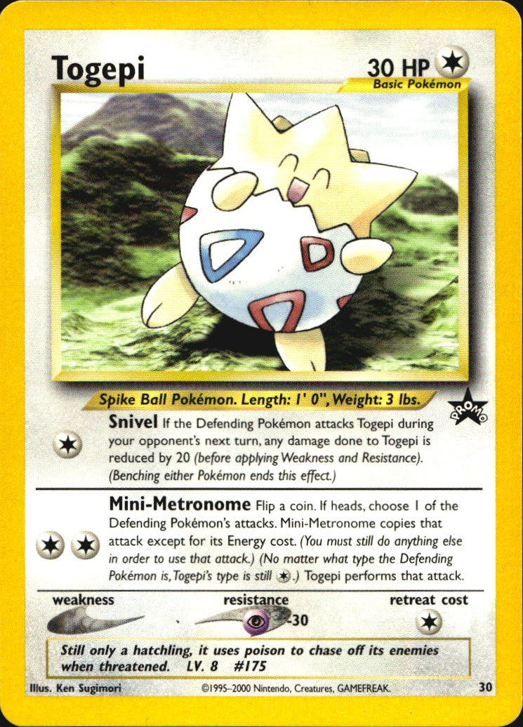 Togepi 30 Promo Wizards Black Star Promos Pokemon Near Mint