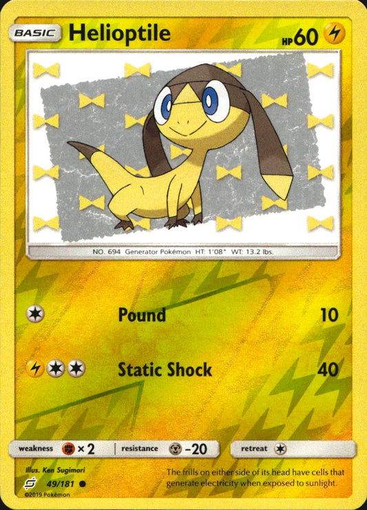 Helioptile 49/181 Common Team Up Pokemon Reverse Holo Near Mint