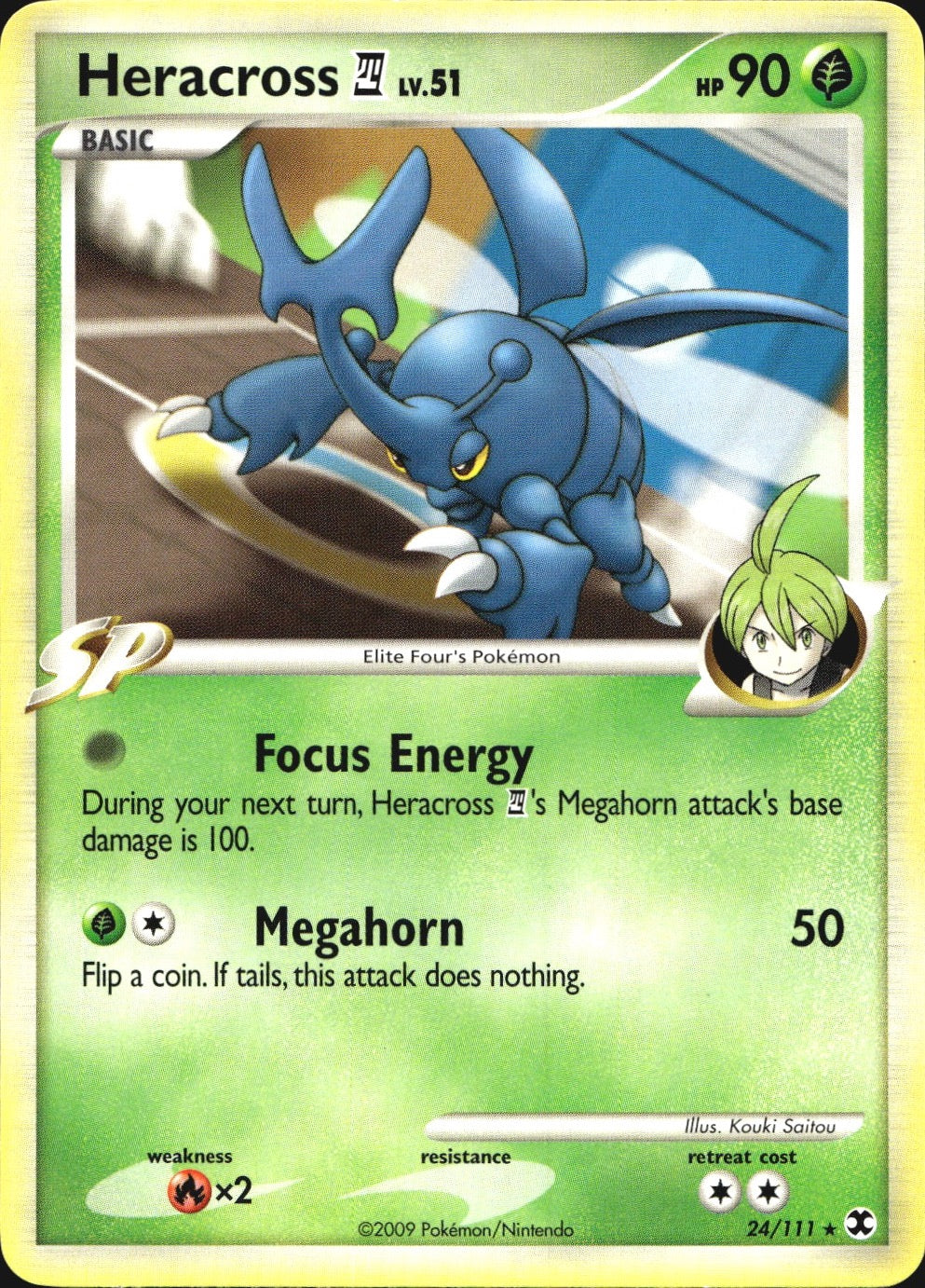 Heracross E4 24/111 Rare Rising Rivals Pokemon Near Mint