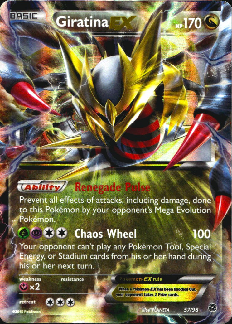 Giratina EX 57/98 Holo Rare EX Ancient Origins Pokemon Near Mint