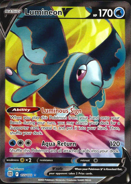 Lumineon V 155/172 Rare Ultra Brilliant Stars Pokemon Near Mint