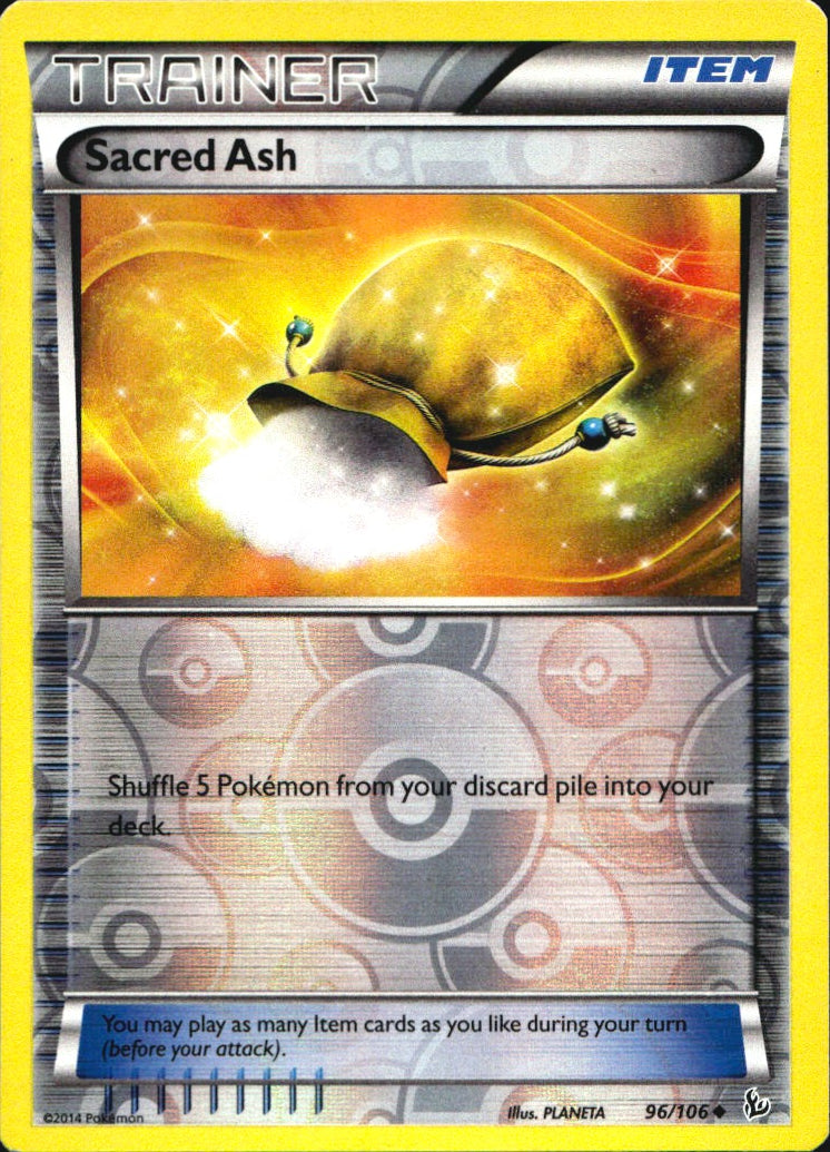 Sacred Ash 96/106 Uncommon Flashfire Pokemon Reverse Holo Near Mint