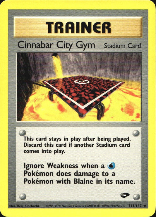 Cinnabar City Gym 113/132 Uncommon Gym Challenge Pokemon Near Mint