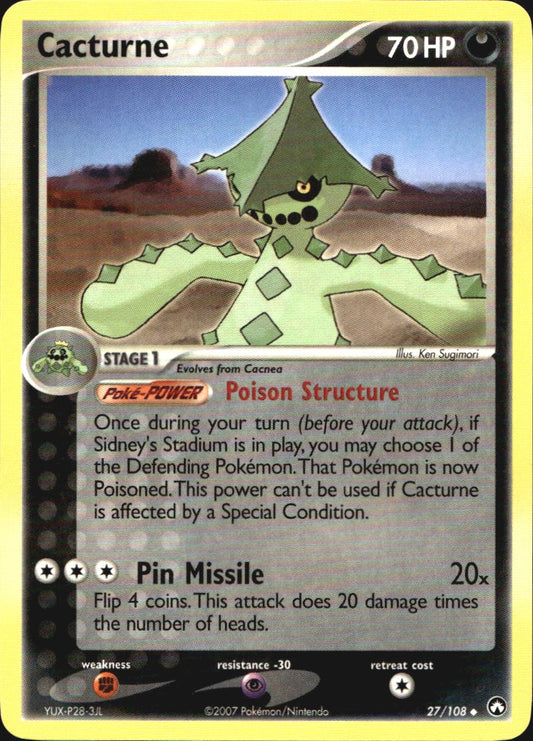 Cacturne 27/108 Uncommon Power Keepers Pokemon Near Mint