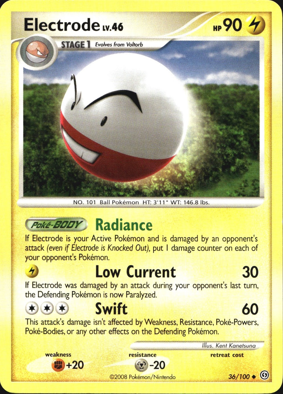 Electrode 36/100 Uncommon Stormfront Pokemon Near Mint
