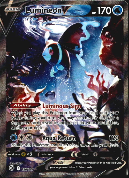 Lumineon V 156/172 Rare Ultra Brilliant Stars Pokemon Near Mint