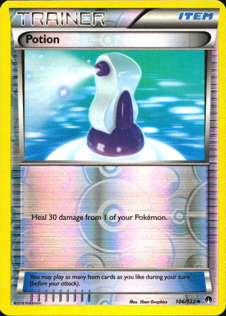 Potion 106/122 Uncommon BREAKpoint Pokemon Reverse Holo Near Mint