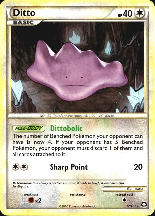 Ditto 17/102 Rare HGSS Triumphant Pokemon Near Mint