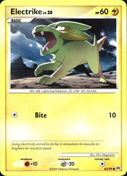 Electrike 63/99 Common Arceus Pokemon Near Mint
