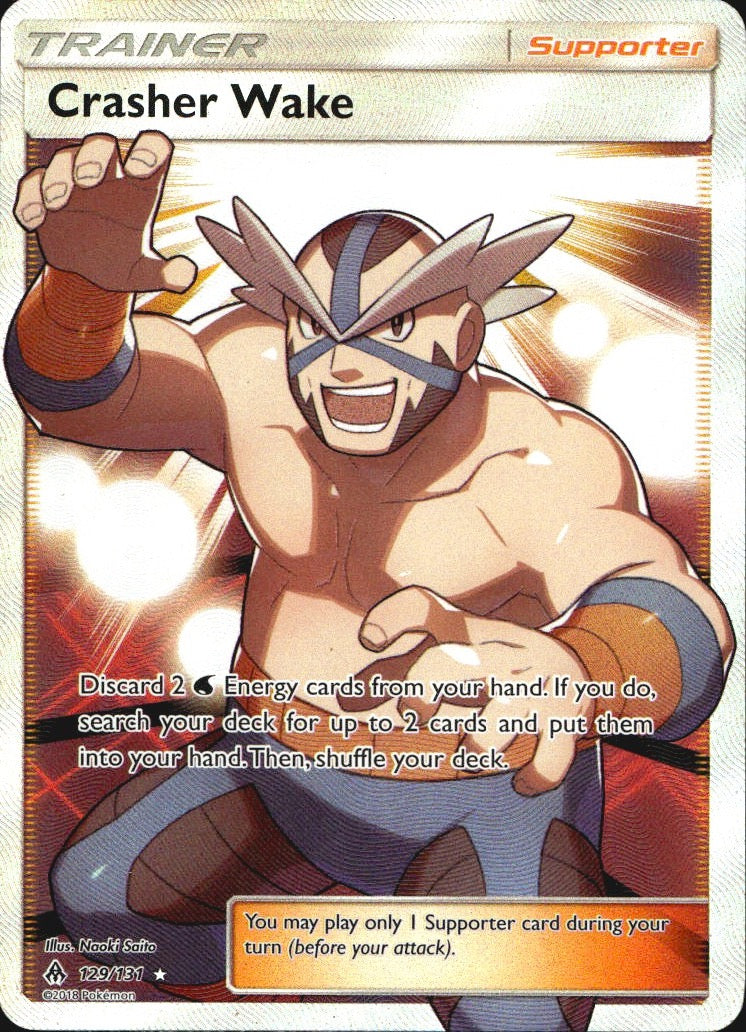 Crasher Wake 129/131 Ultra Rare Forbidden Light Near Mint