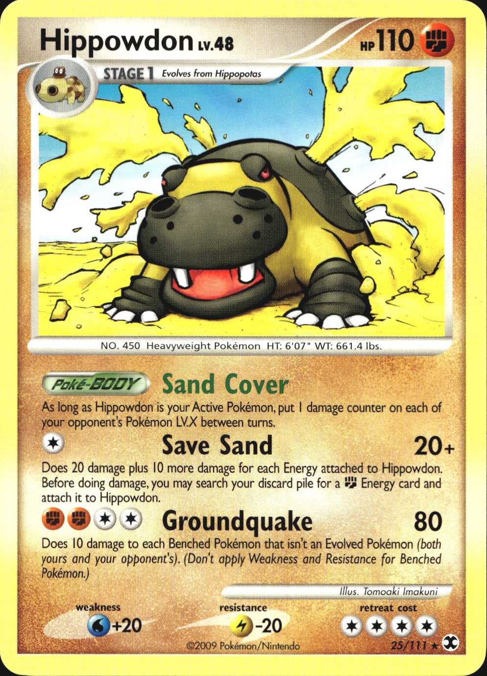 Hippowdon 25/111 Rare Rising Rivals Pokemon Near Mint